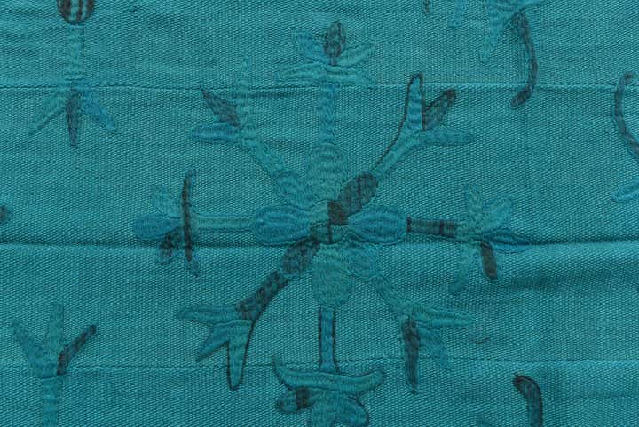 5' 4 x 7' 7 Hand Woven Kilim Suzani Wool Rug