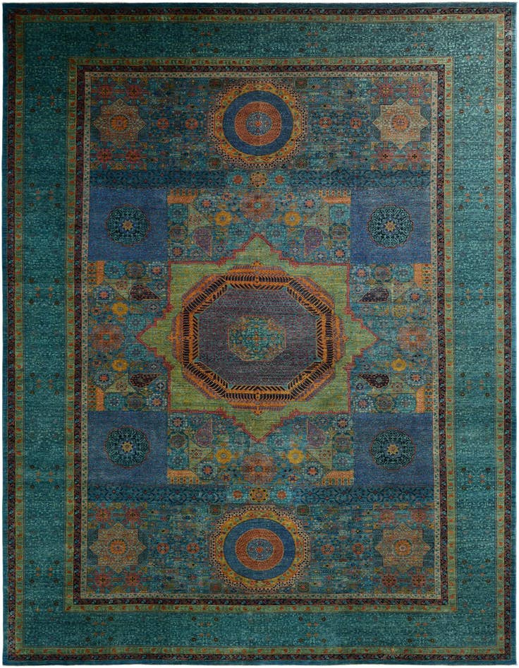 Detail image of 11' 11 x 17' 7 Hand Knotted Mamluk Ziegler Oriental Rug