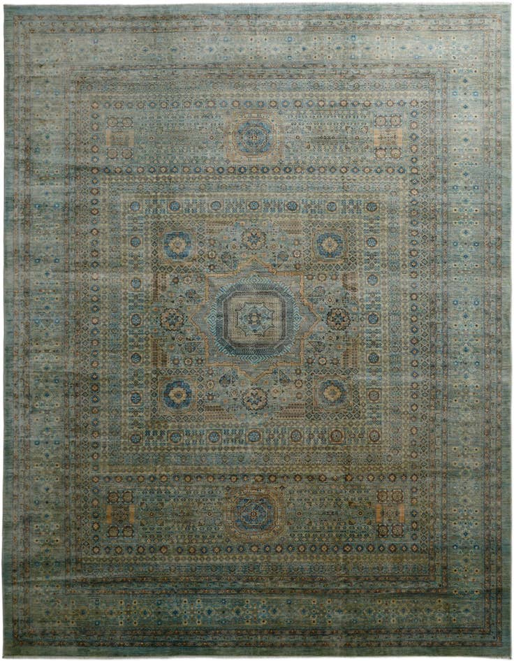 Detail image of 12' x 15' 10 Hand Knotted Mamluk Ziegler Oriental Rug