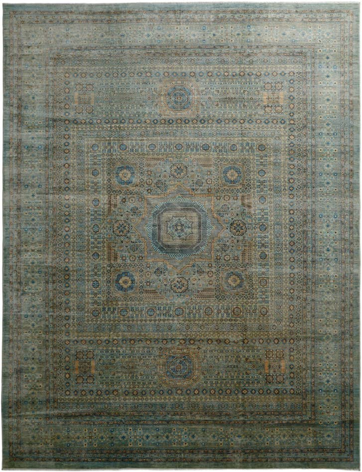 Detail image of 12' x 15' 10 Hand Knotted Mamluk Ziegler Oriental Rug
