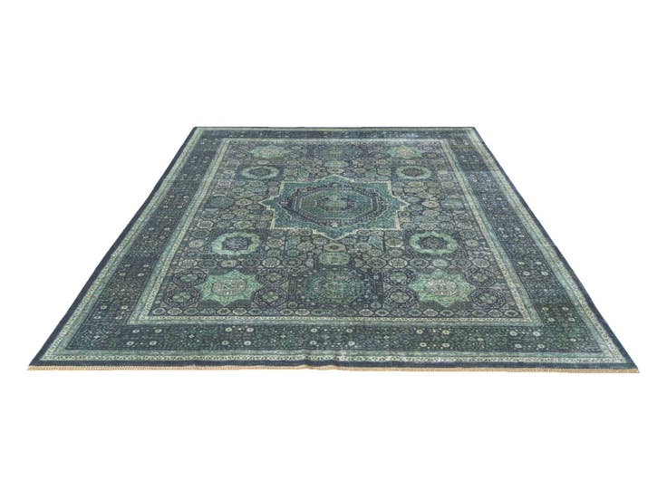 Detail image of 9' 1 x 11' 11 Hand Knotted Mamluk Ziegler Rug