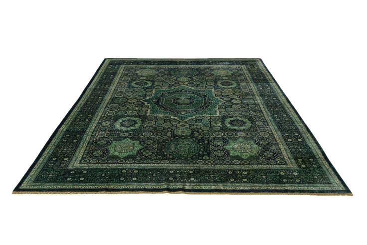 Detail image of 9' 1 x 11' 11 Hand Knotted Mamluk Ziegler Rug