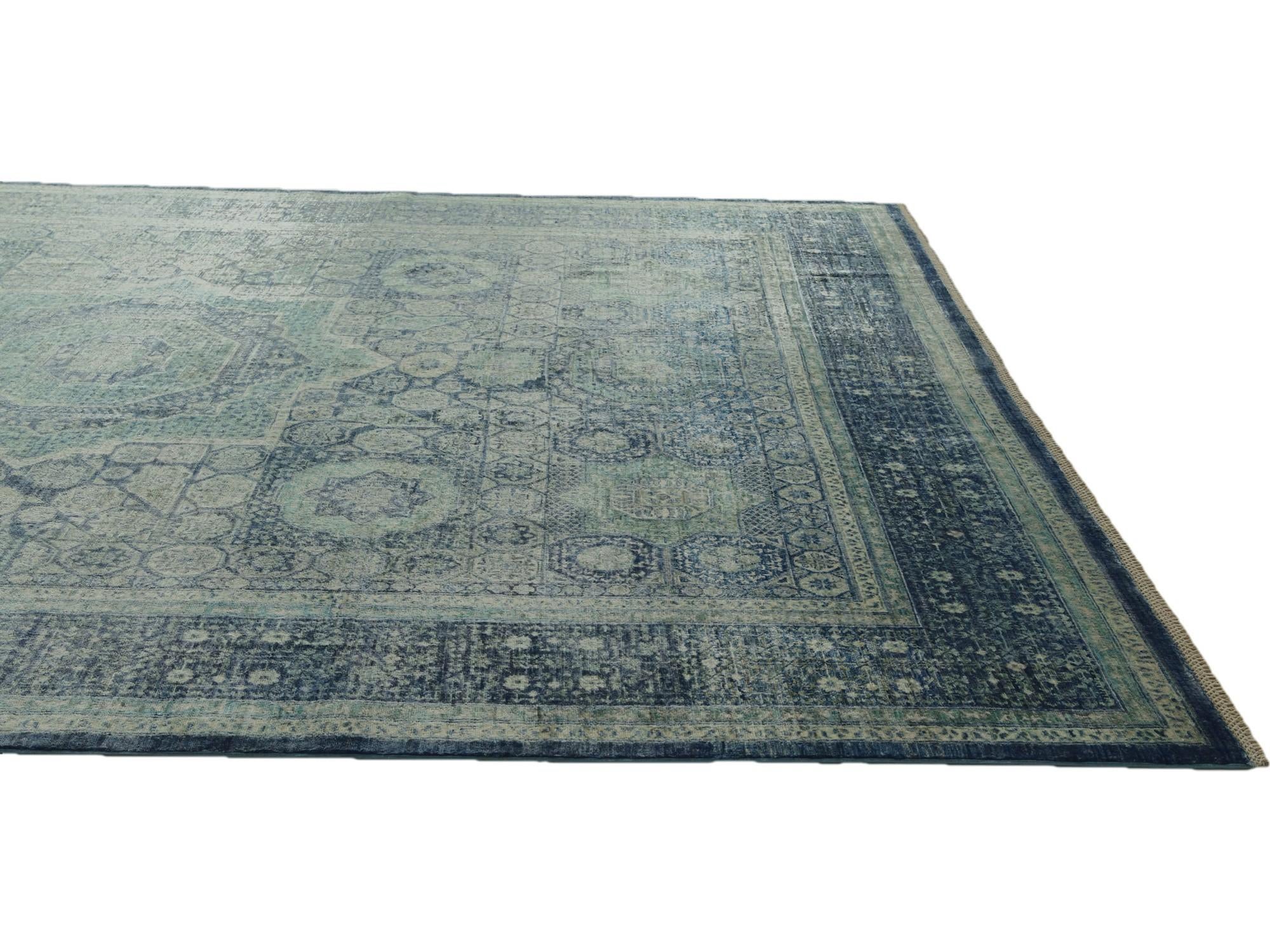 9' 1 x 11' 11 Hand Knotted Mamluk Ziegler Rug