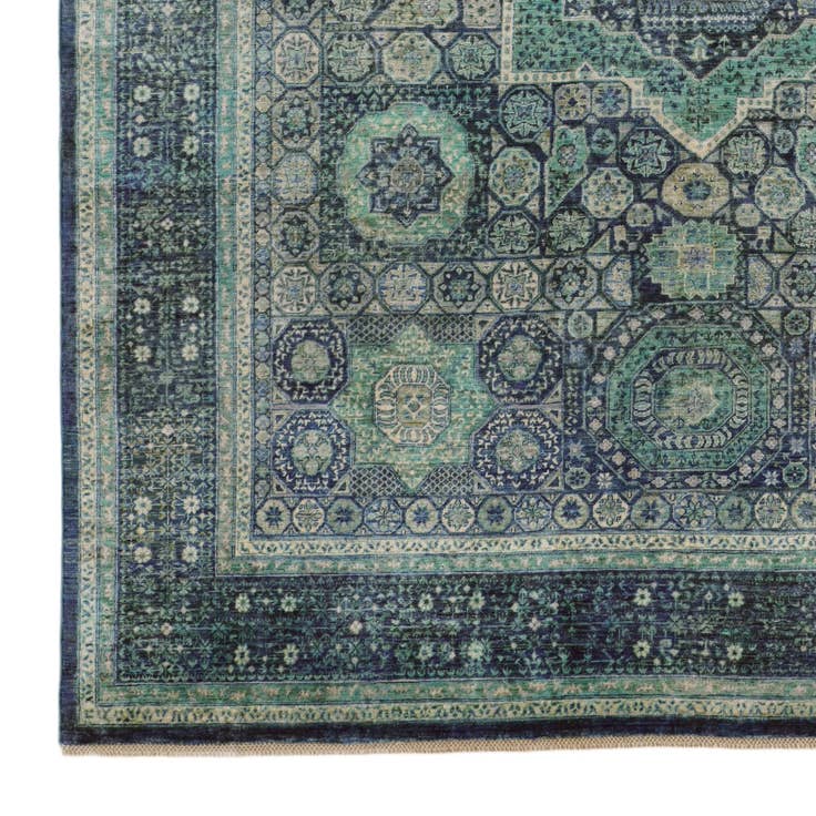 Detail image of 9' 1 x 11' 11 Hand Knotted Mamluk Ziegler Rug
