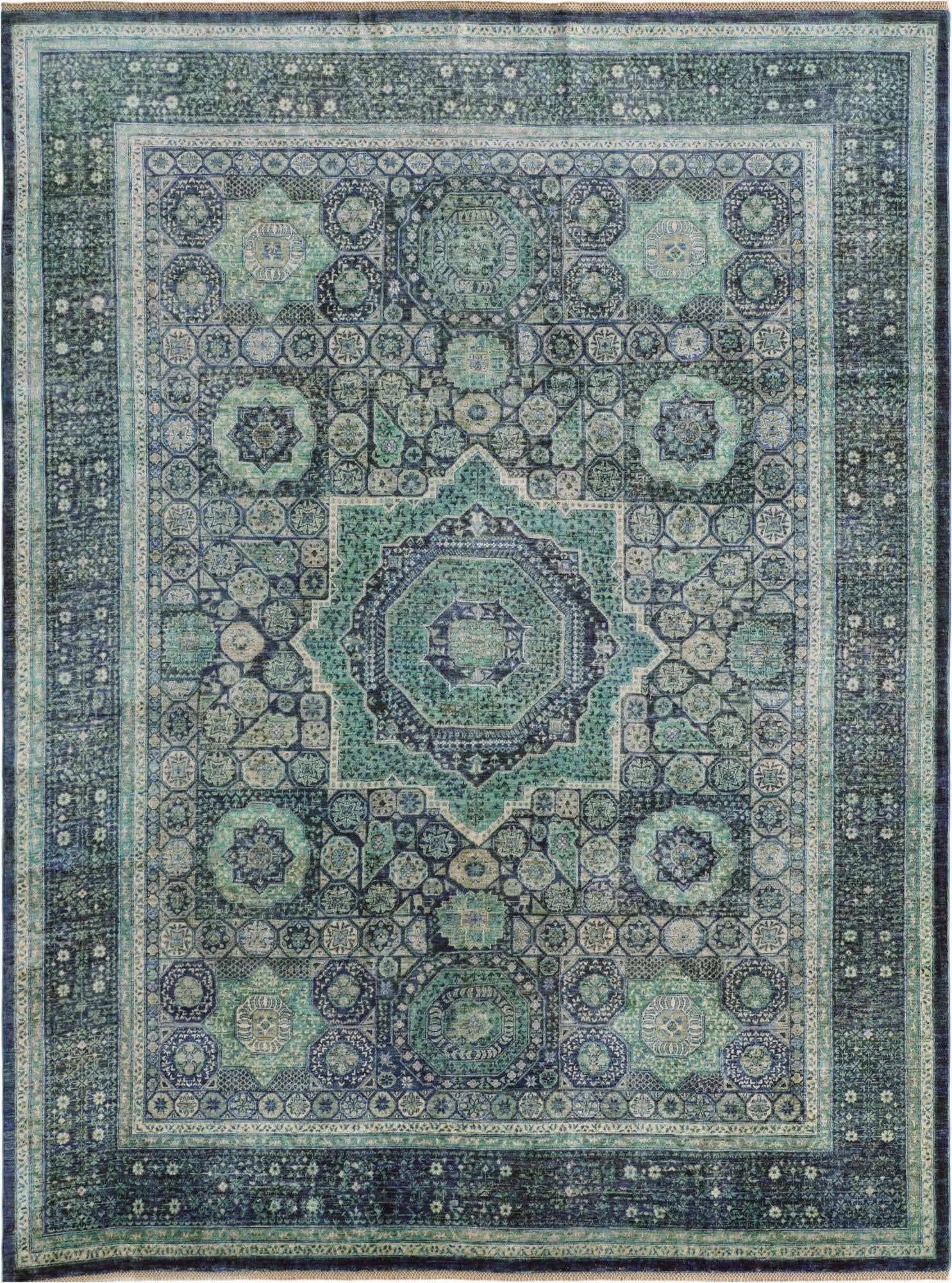 9' 1 x 11' 11 Hand Knotted Mamluk Ziegler Rug