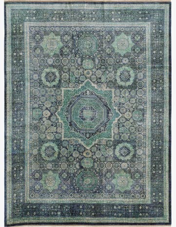 9' 1 x 11' 11 Hand Knotted Mamluk Ziegler Rug