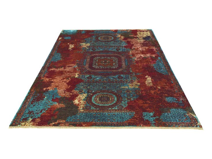 Detail image of 6' 11 x 10' Hand Knotted Mamluk Ziegler Rug