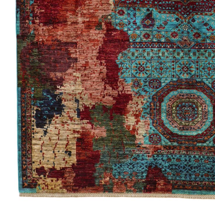 Detail image of 6' 11 x 10' Hand Knotted Mamluk Ziegler Rug
