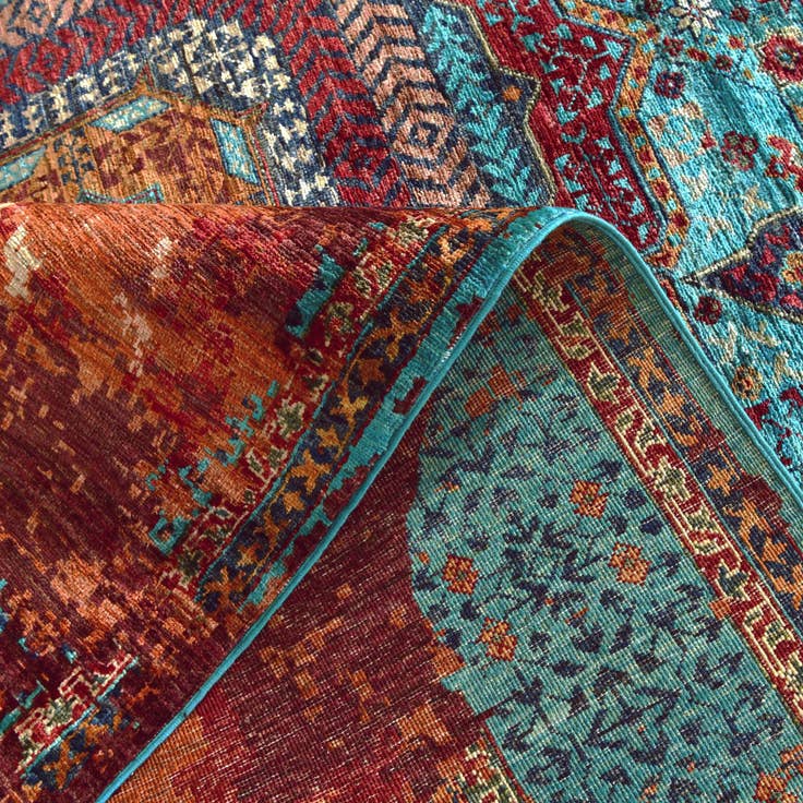 Detail image of 6' 11 x 10' Hand Knotted Mamluk Ziegler Rug