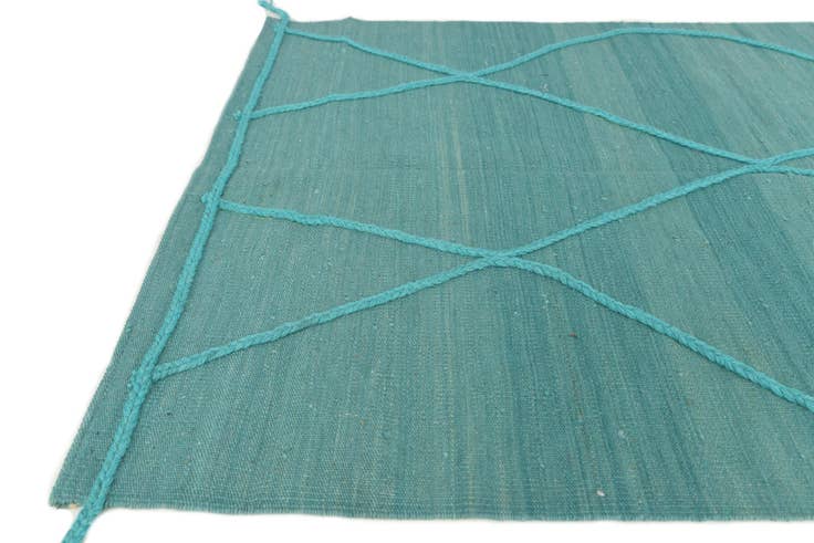 Detail image of 3' 4 x 5' Hand Knotted Moroccan Wool Rug