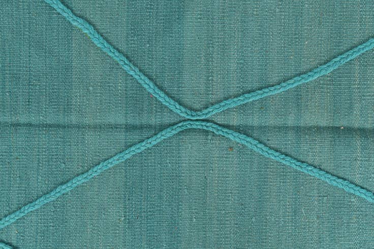 Detail image of 3' 4 x 5' Hand Knotted Moroccan Wool Rug