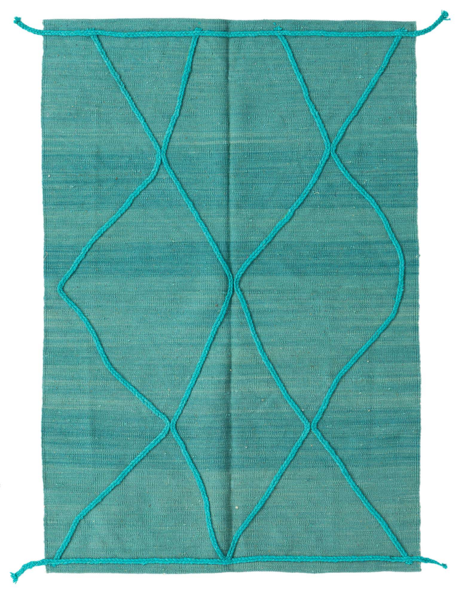 3' 4 x 5' Hand Knotted Moroccan Wool Rug