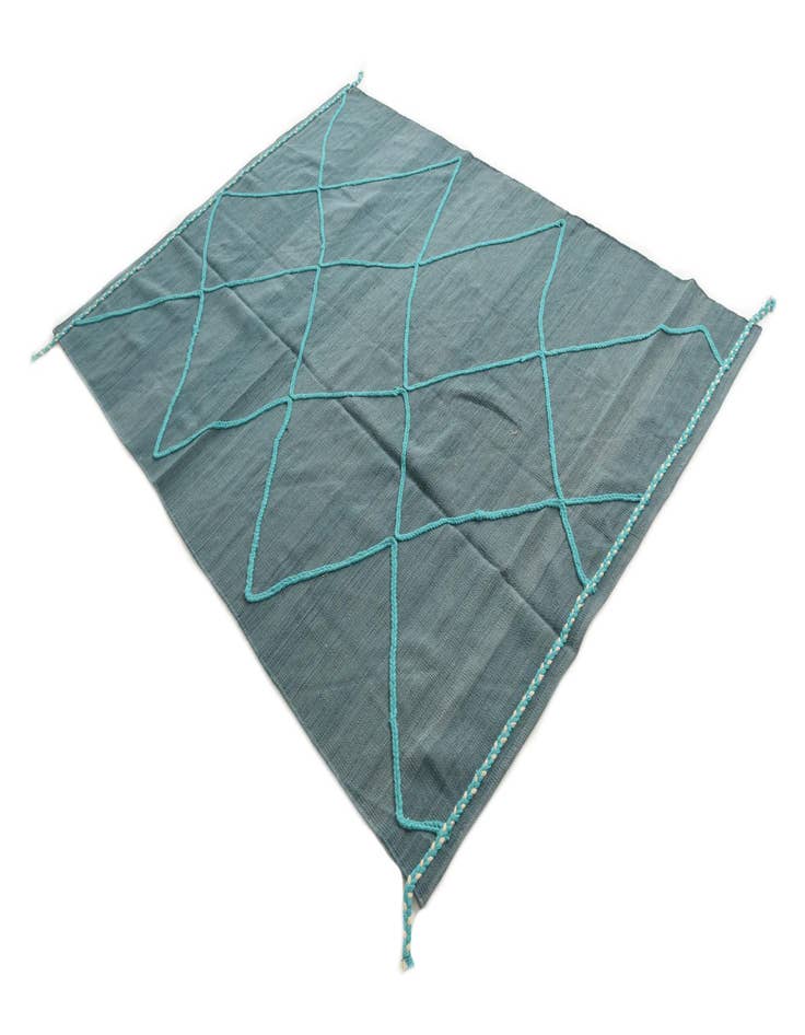 Detail image of 5' 8 x 7' 8  Hand Knotted Moroccan Wool Rug