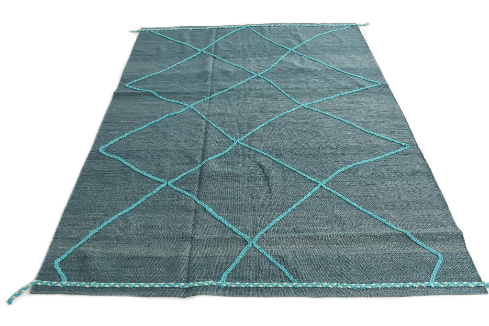5' 8 x 7' 8 Hand Knotted Moroccan Wool Rug