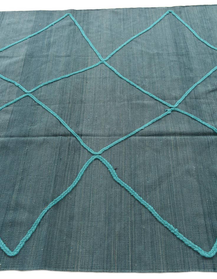 Detail image of 5' 8 x 7' 8  Hand Knotted Moroccan Wool Rug