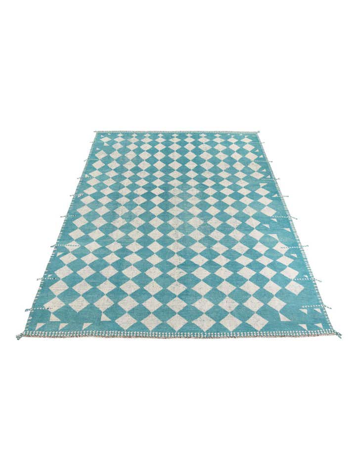 9' 1 x 12' 3 Hand Knotted Moroccan Wool Rug