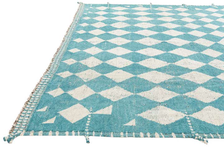 9' 1 x 12' 3 Hand Knotted Moroccan Wool Rug