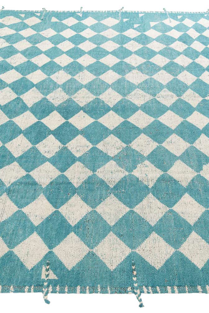 9' 1 x 12' 3 Hand Knotted Moroccan Wool Rug