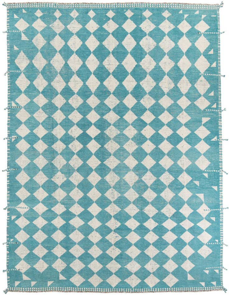 Detail image of 9' 1 x 12' 3 Hand Knotted Moroccan Wool Rug