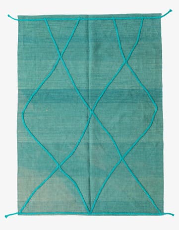 4' 3 x 5' 10 Hand Knotted Moroccan Wool Rug