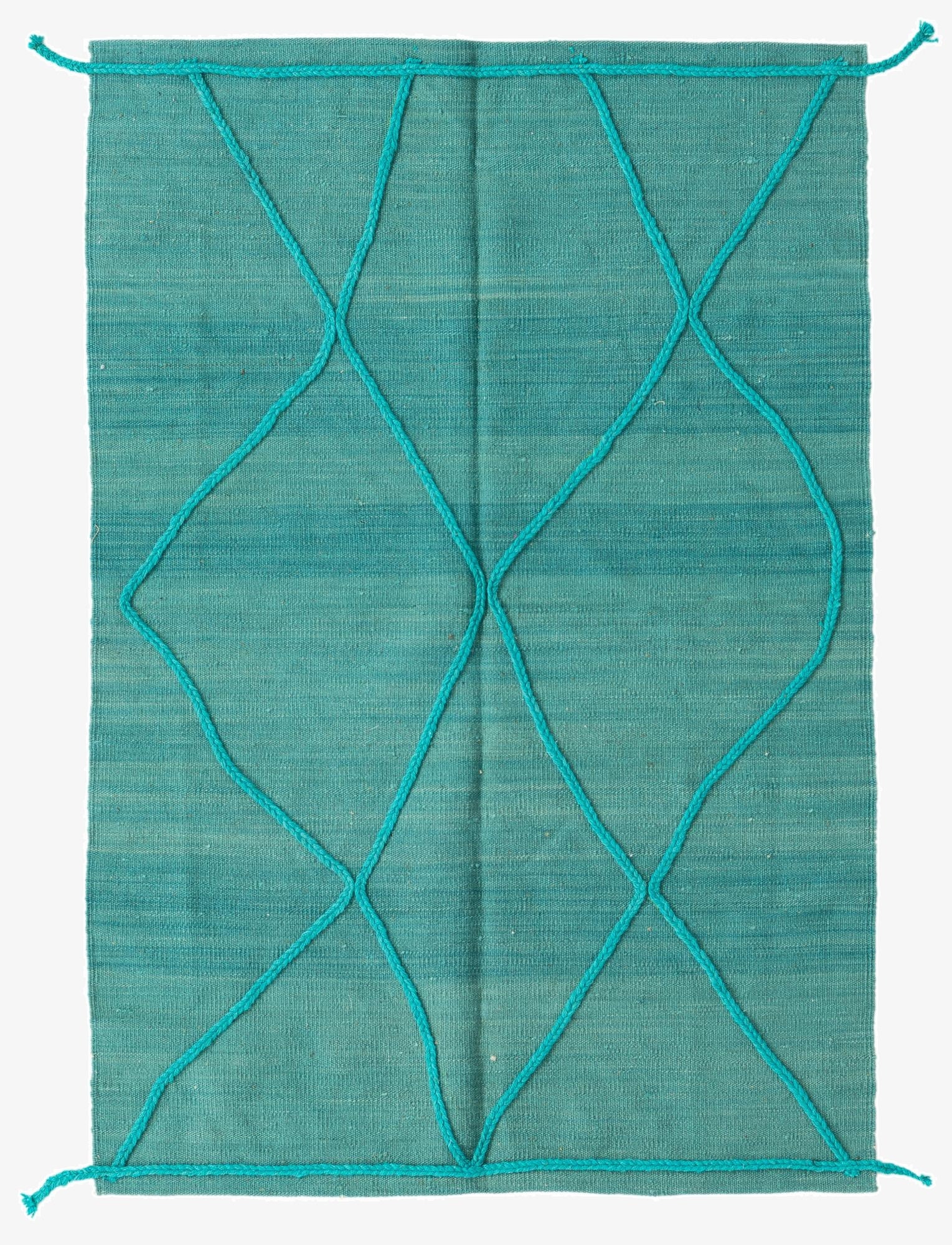 3' 4 x 5'  Hand Knotted Moroccan Wool Rug