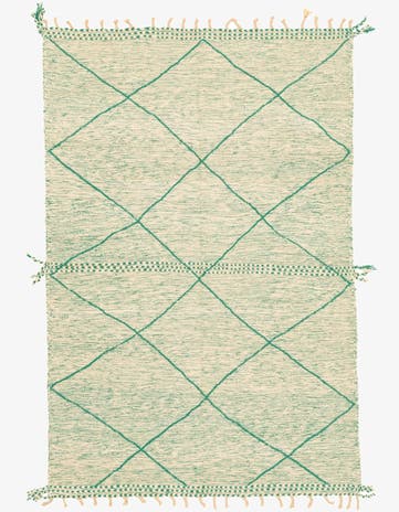 5' 9 x 8' 11 Hand Knotted Moroccan Wool Rug