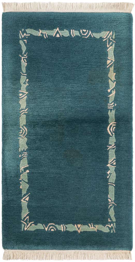 2' 5 x 4' 4 Hand Knotted Nepal Wool Rug