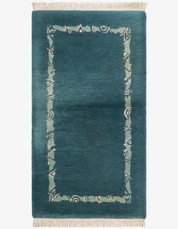 2' 5 x 4' 4 Hand Knotted Nepal Wool Rug