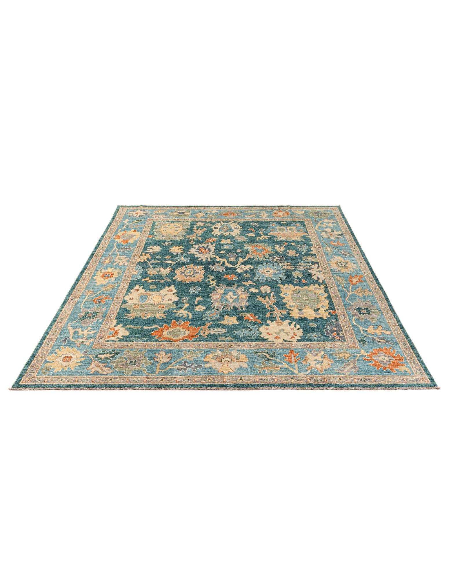 7' 10 x 10' Hand Knotted Oushak Wool Rug