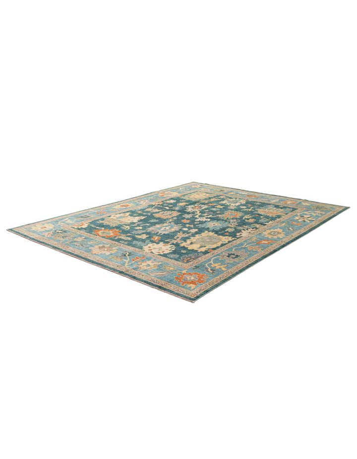 7' 10 x 10' Hand Knotted Oushak Wool Rug