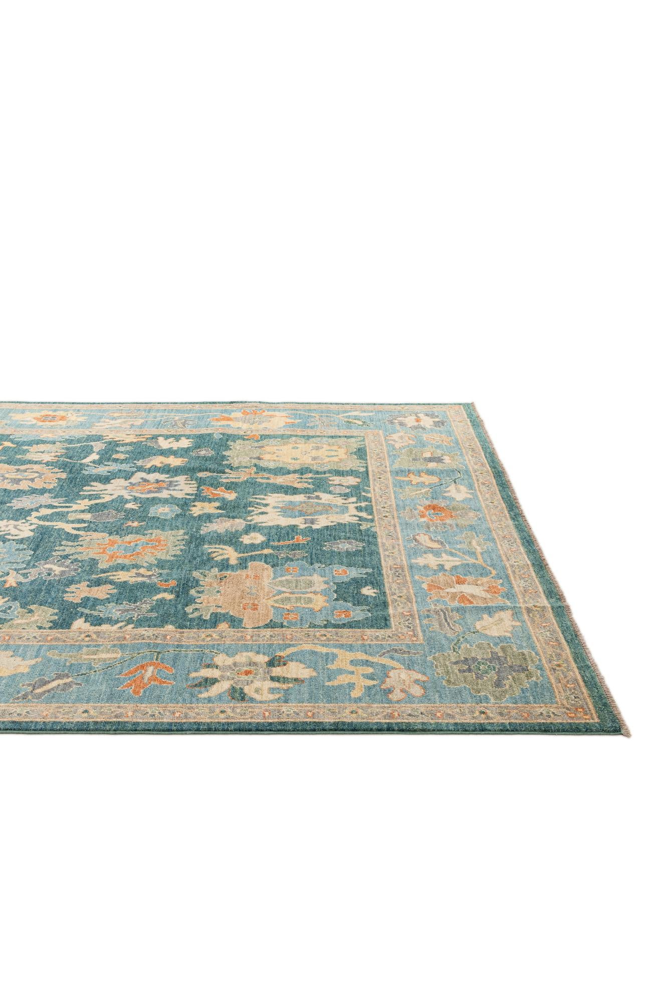 7' 10 x 10' Hand Knotted Oushak Wool Rug