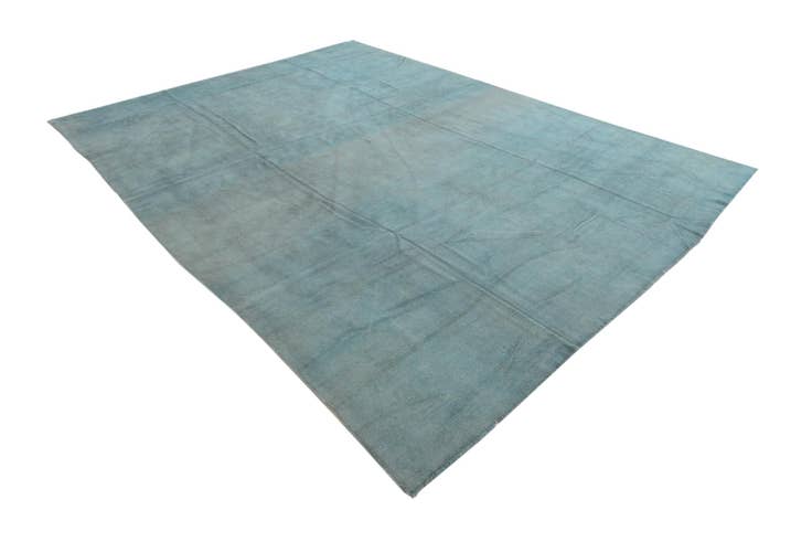Detail image of 9' 6 x 12' 10 Hand Knotted Oushak Wool Rug