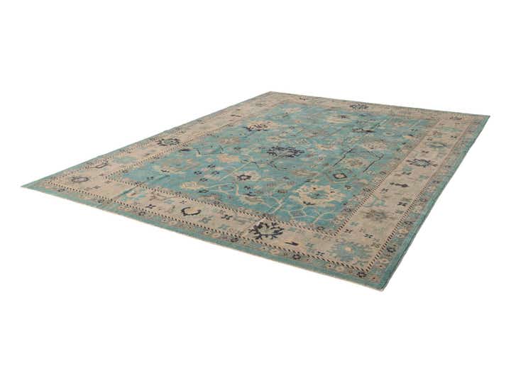 10' 6 x 14' 4 Hand Knotted Oushak Wool Rug