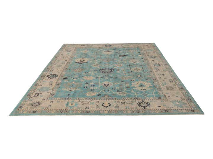 10' 6 x 14' 4 Hand Knotted Oushak Wool Rug