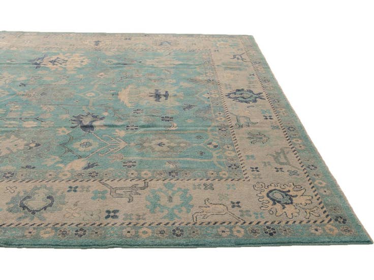 Detail image of 10' 6 x 14' 4 Hand Knotted Oushak Wool Rug