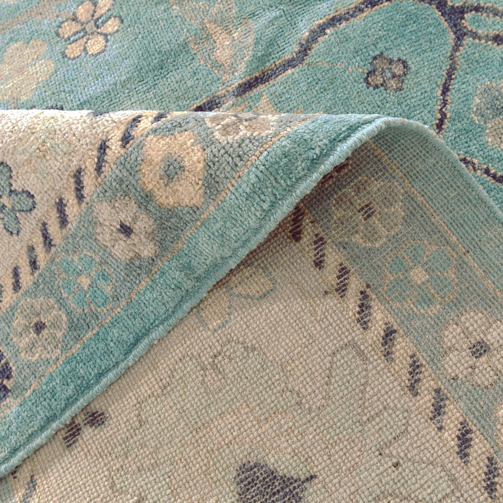 10' 6 x 14' 4 Hand Knotted Oushak Wool Rug