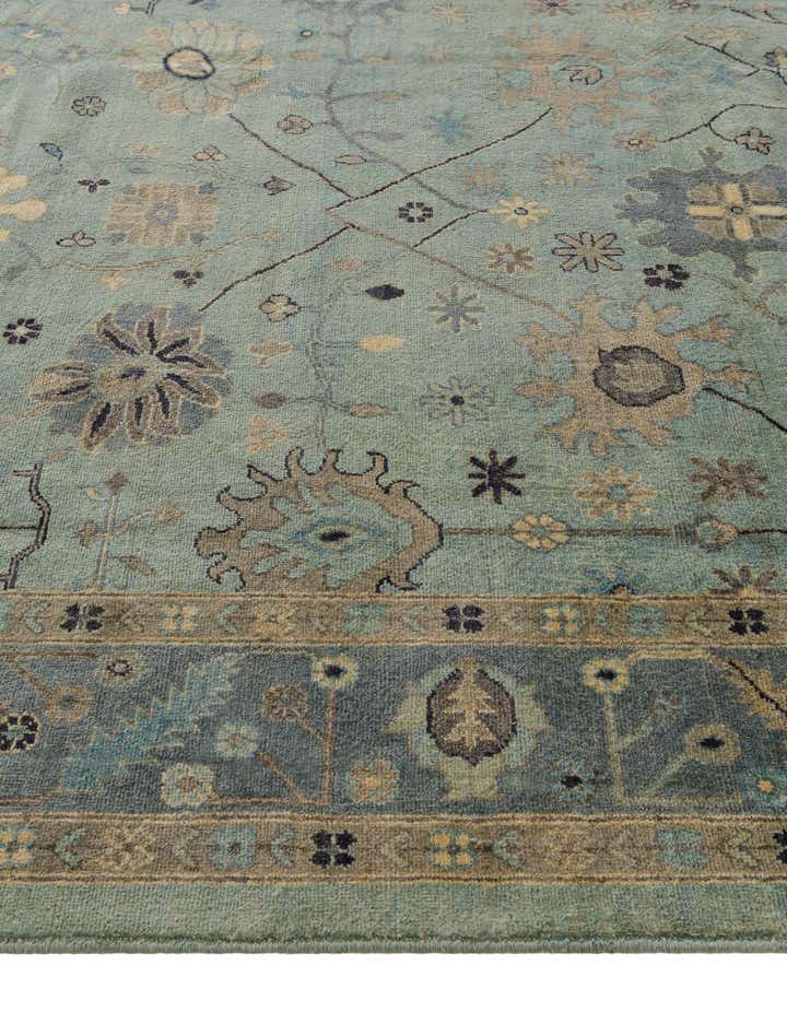 8' 1 x 10' Hand Knotted Oushak Wool Rug