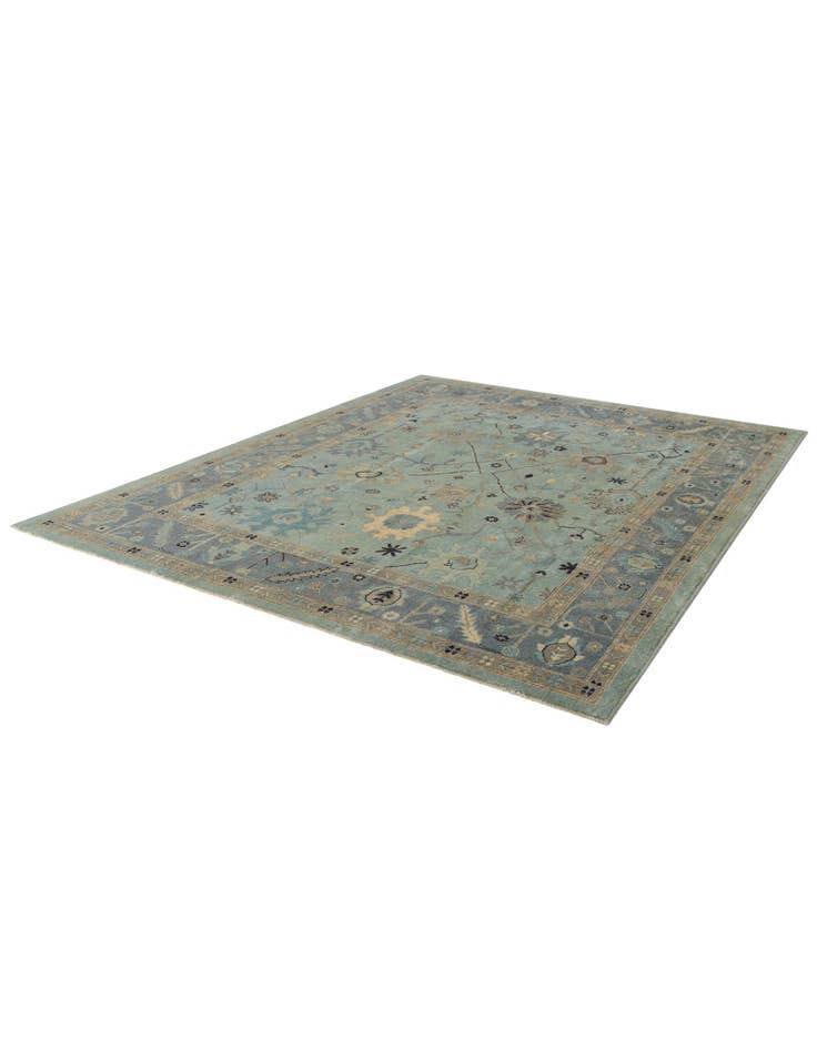 Detail image of 8' 1 x 10' Hand Knotted Oushak Wool Rug