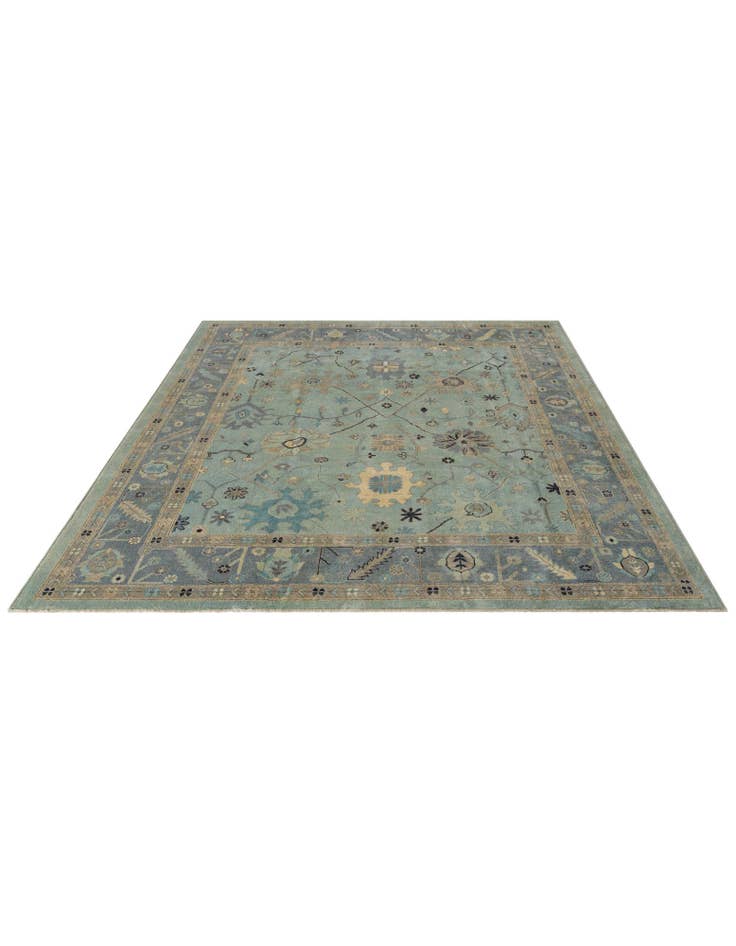 Detail image of 8' 1 x 10' Hand Knotted Oushak Wool Rug