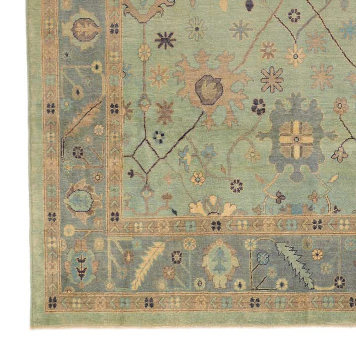8' 1 x 10' Hand Knotted Oushak Wool Rug