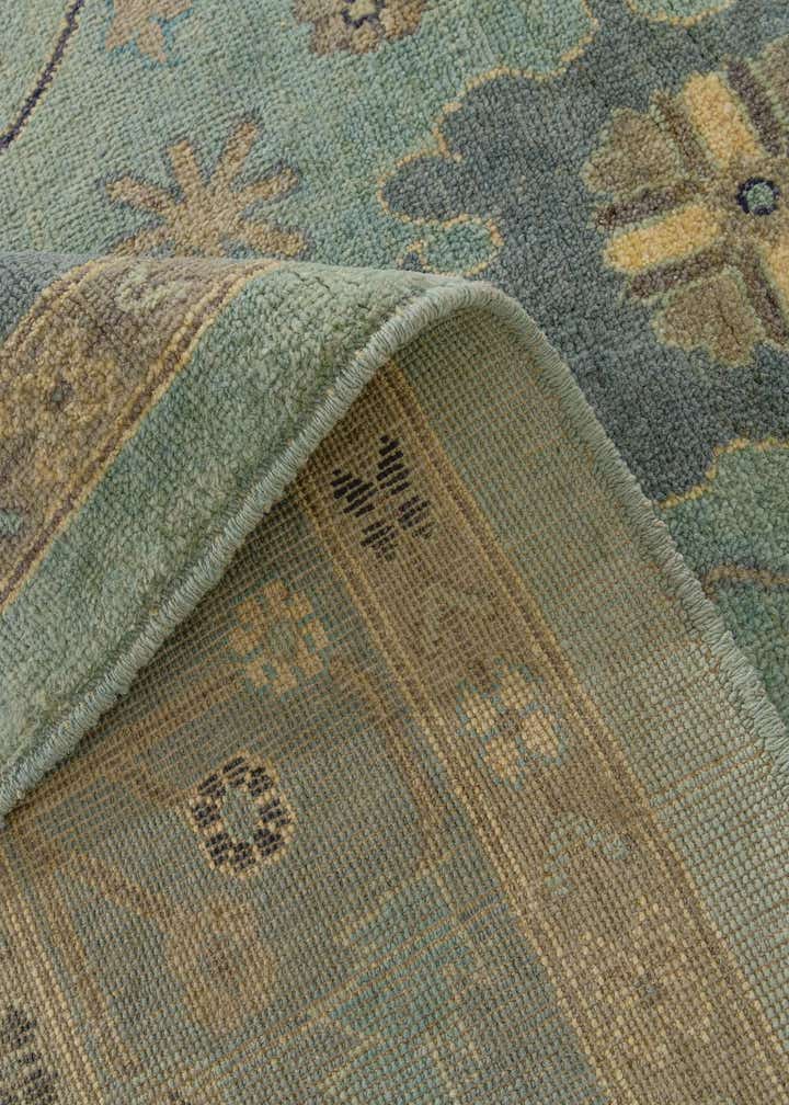 8' 1 x 10' Hand Knotted Oushak Wool Rug