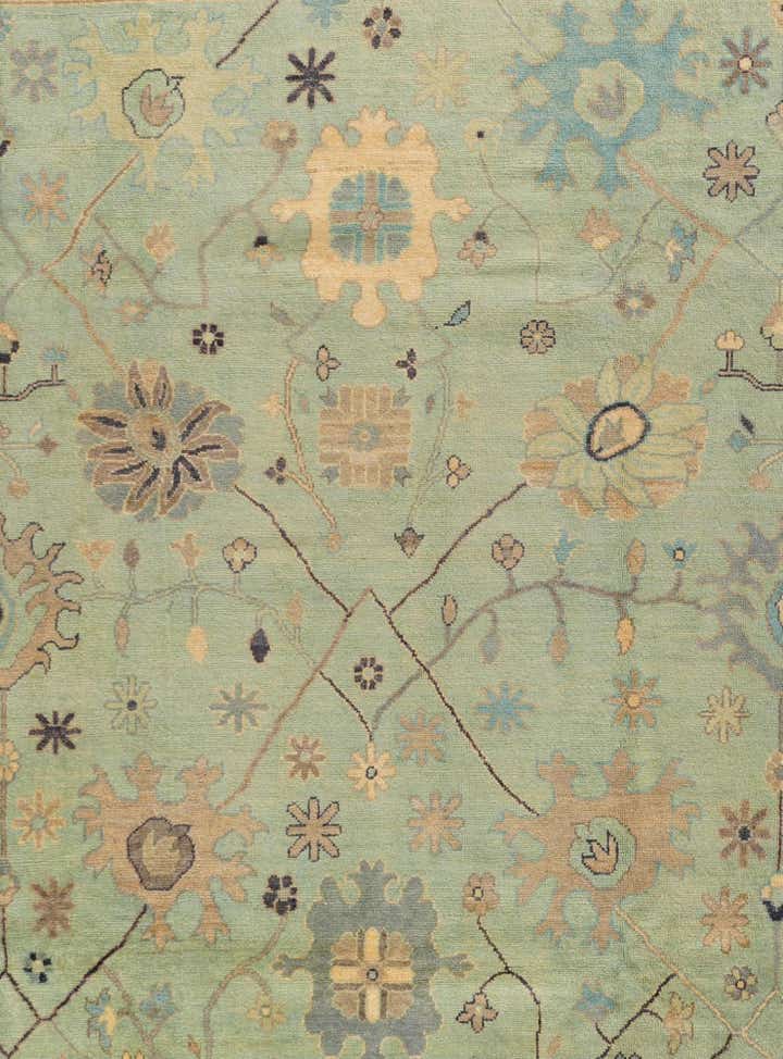 8' 1 x 10' Hand Knotted Oushak Wool Rug