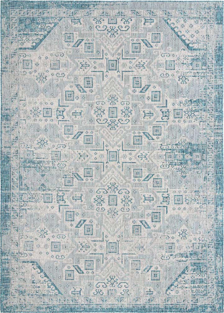 10' x 14' Easy-Clean Aztec Indoor / Outdoor Rug