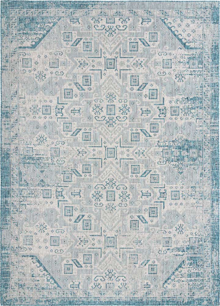 10' x 14' Easy-Clean Aztec Indoor / Outdoor Rug
