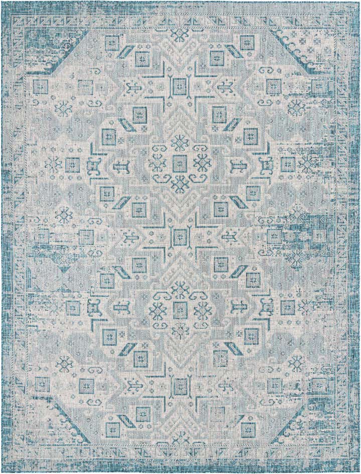 10' x 13' Easy-Clean Aztec Indoor / Outdoor Rug
