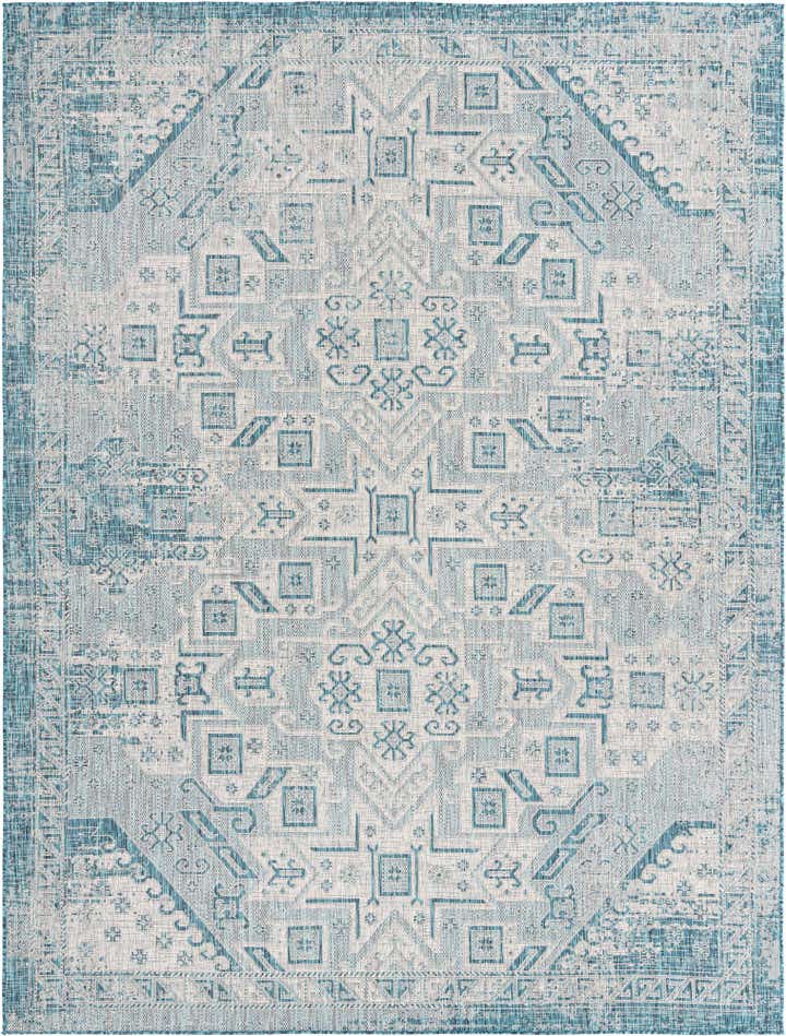 9' x 12' Easy-Clean Aztec Indoor / Outdoor Rug