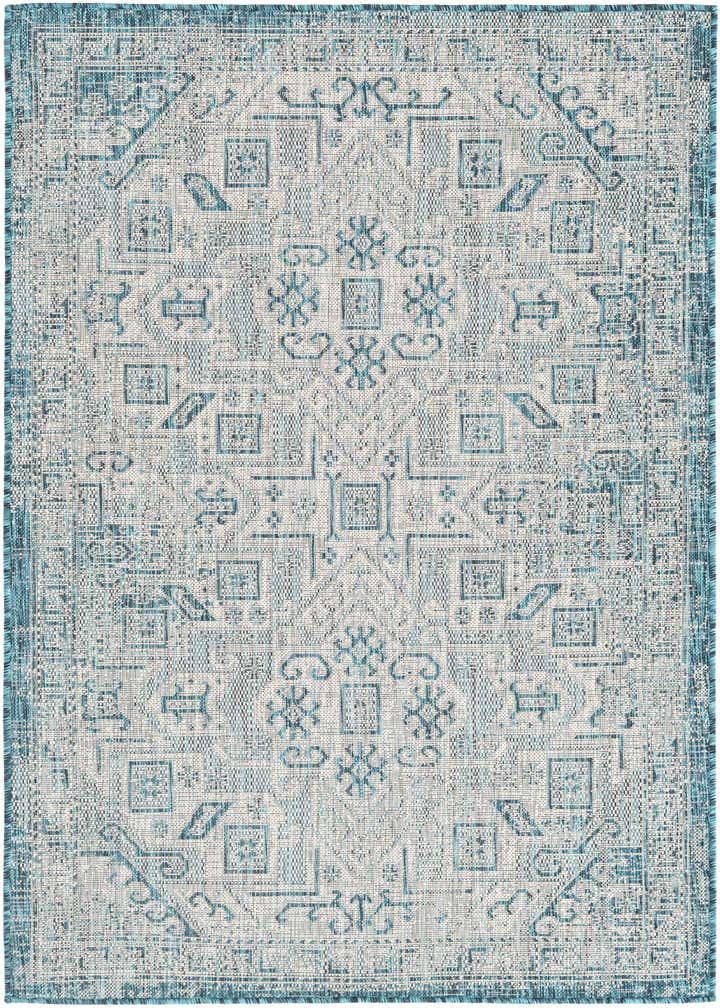 4' x 6' Easy-Clean Aztec Indoor / Outdoor Rug
