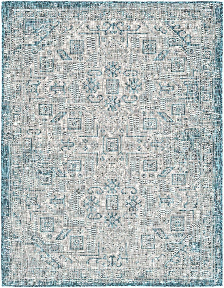 Detail image of 4' x 6' Easy-Clean Aztec Indoor / Outdoor Rug