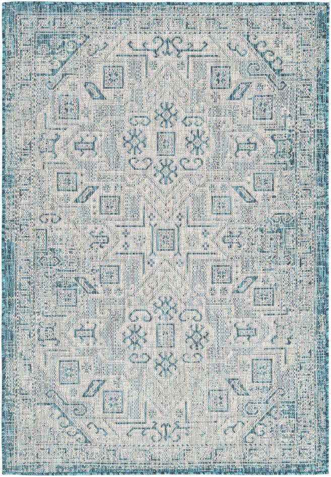Detail image of 4' x 6' Easy-Clean Aztec Indoor / Outdoor Rug