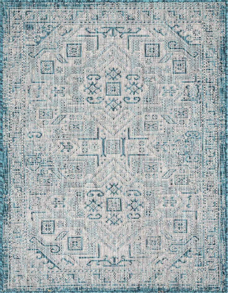 Detail image of 3' x 5' 3 Easy-Clean Aztec Indoor / Outdoor Rug